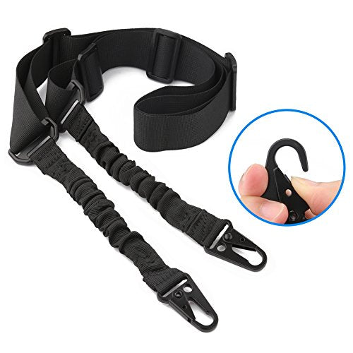 2 Adjustable Rifle Slings with Metal Hooks