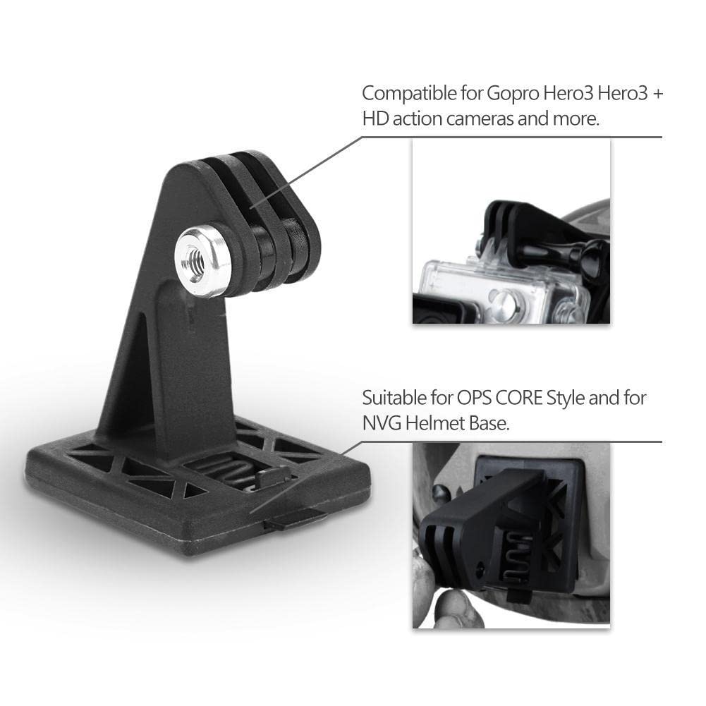 Helmet Mount Adapter for Action Cameras (Black)