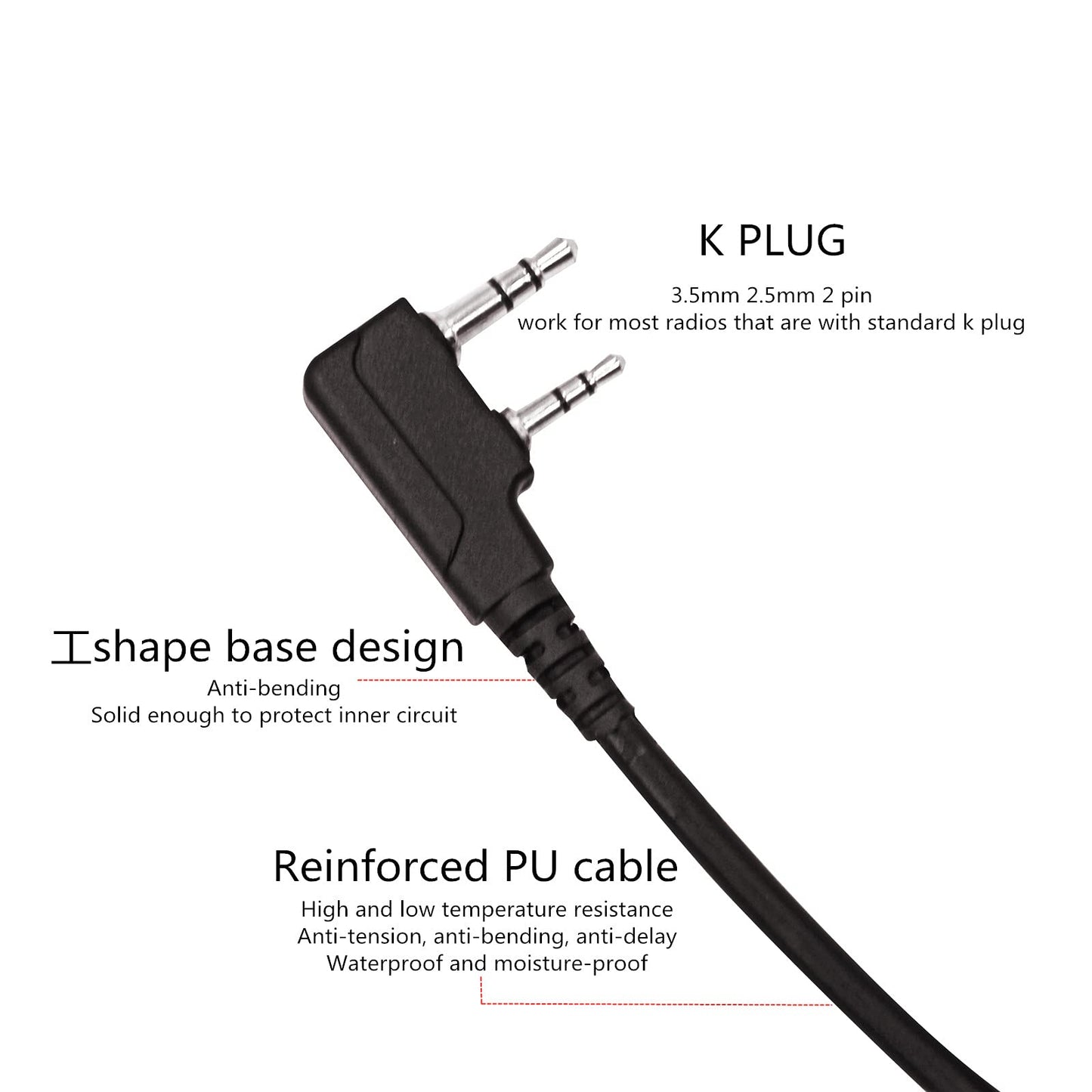 U94 PTT Adapter for Baofeng and Kenwood Two-Way Radios