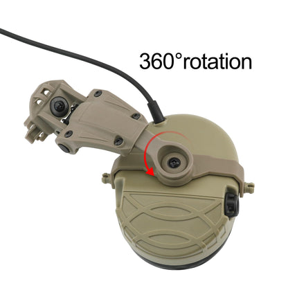 Electronic Shooting Earmuffs for ARC Rail Helmets (Tan)