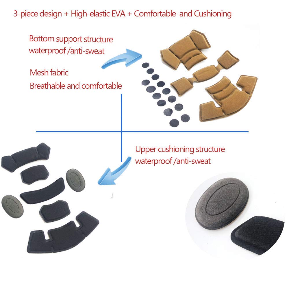 Helmet Foam Cushion Liner Pads for Tactical Helmets