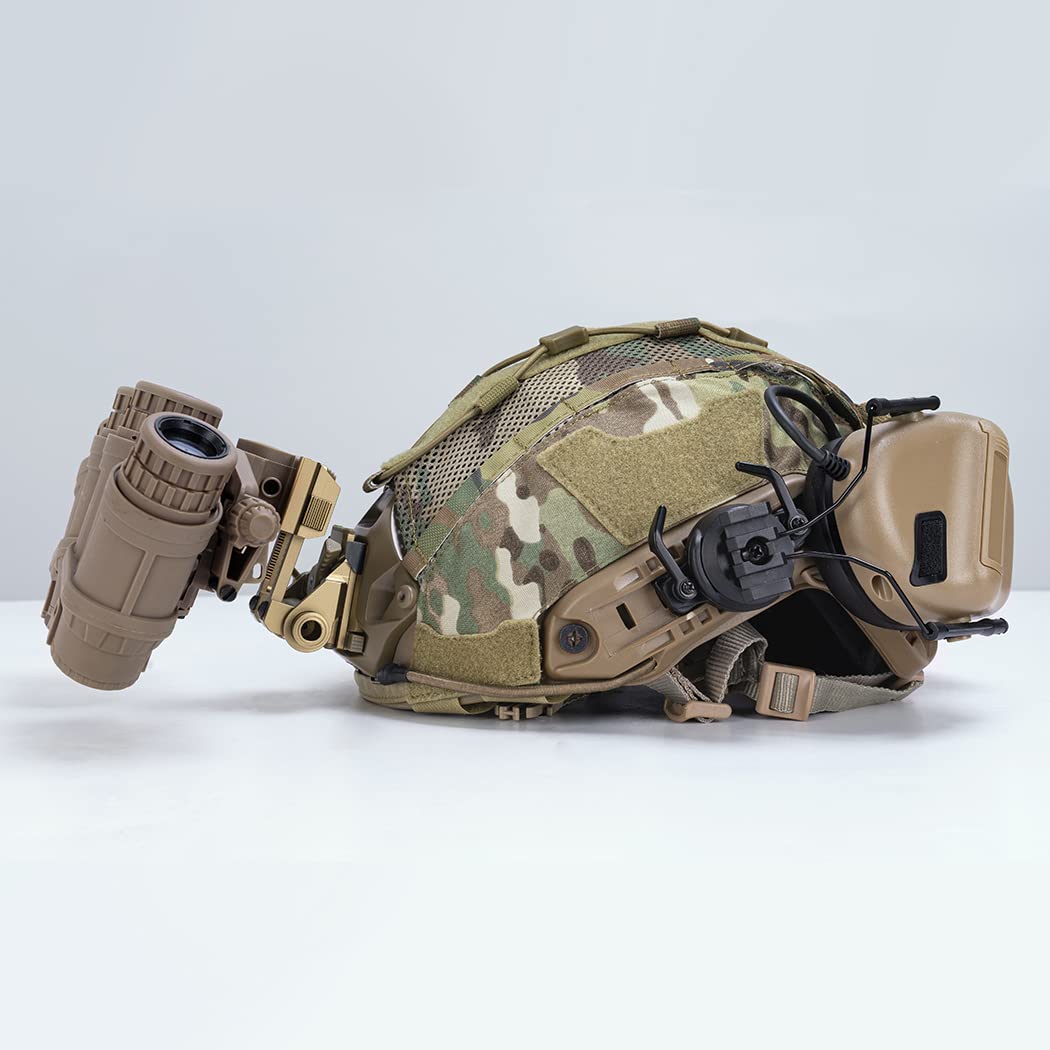 Tactical Helmet Cover with Battery Pouch for Fast Helmets