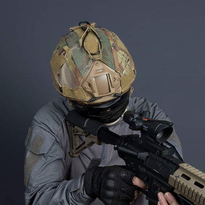 Tactical Helmet Cover with Battery Pouch for Fast Helmets