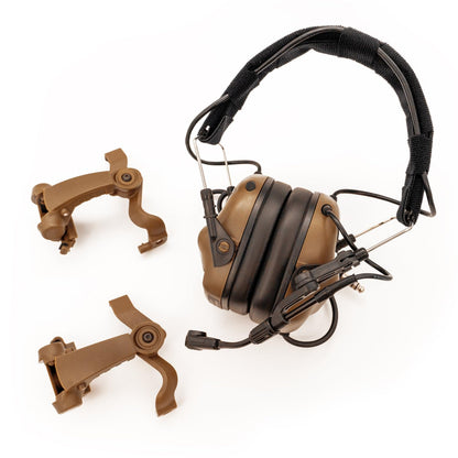 Tactical Noise-Canceling Headset with ARC Rail Mounts for Shooting