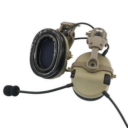 Electronic Shooting Earmuffs for ARC Rail Helmets (Tan)