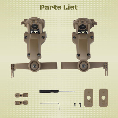 Tactical Headset Rail Mount for Peltor Comtac Headsets (Tan)