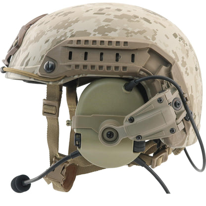 Electronic Shooting Earmuffs for ARC Rail Helmets (Tan)