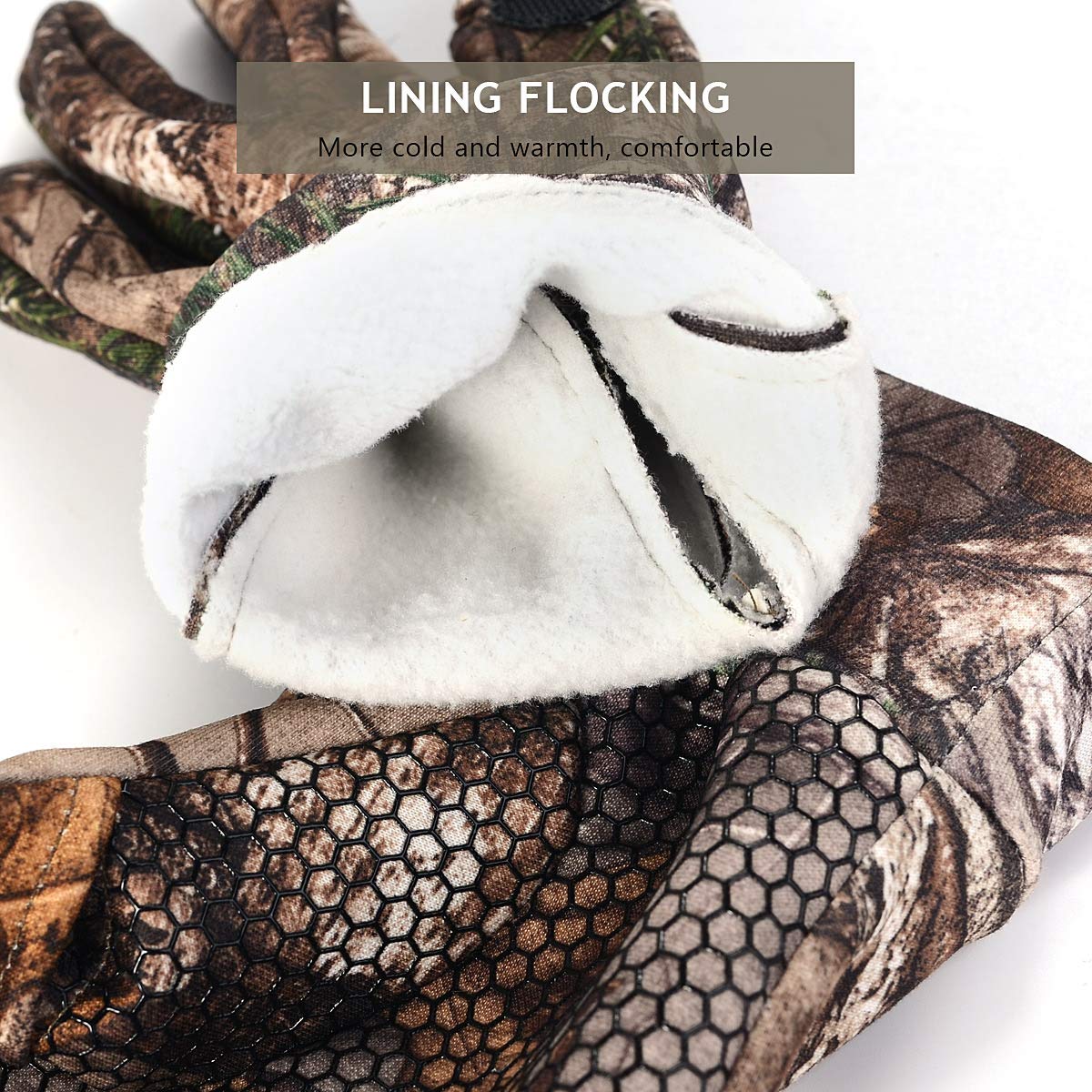 Camouflage Full Finger/Fingerless Hunting Gloves—Anti-Slip for Archery and Outdoors