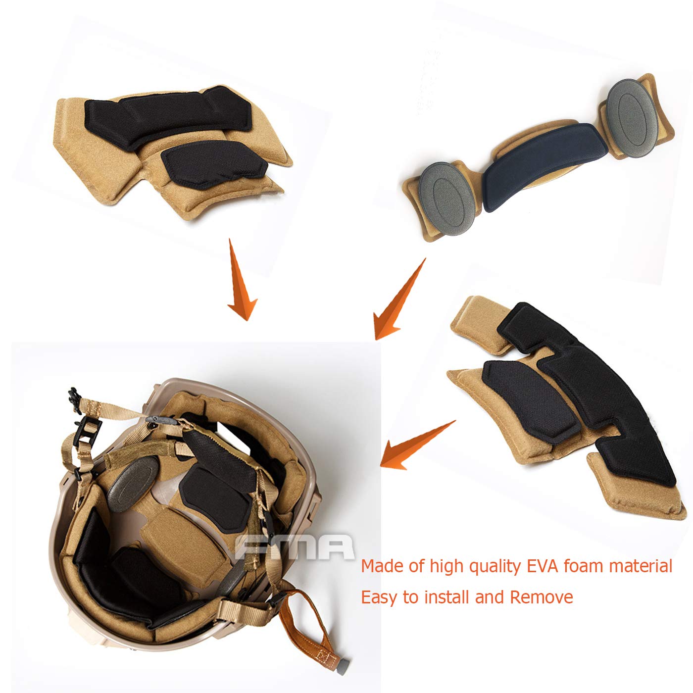 Helmet Foam Cushion Liner Pads for Tactical Helmets