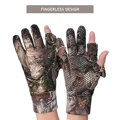 Camouflage Full Finger/Fingerless Hunting Gloves—Anti-Slip for Archery and Outdoors