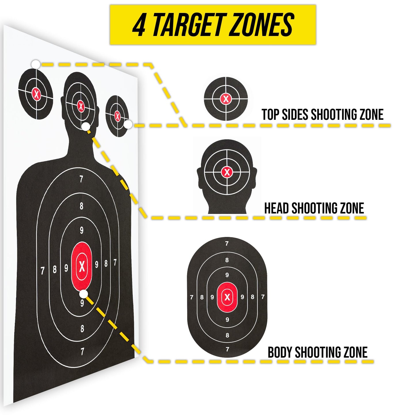 50 Paper Shooting Targets (14 x 22 inches)