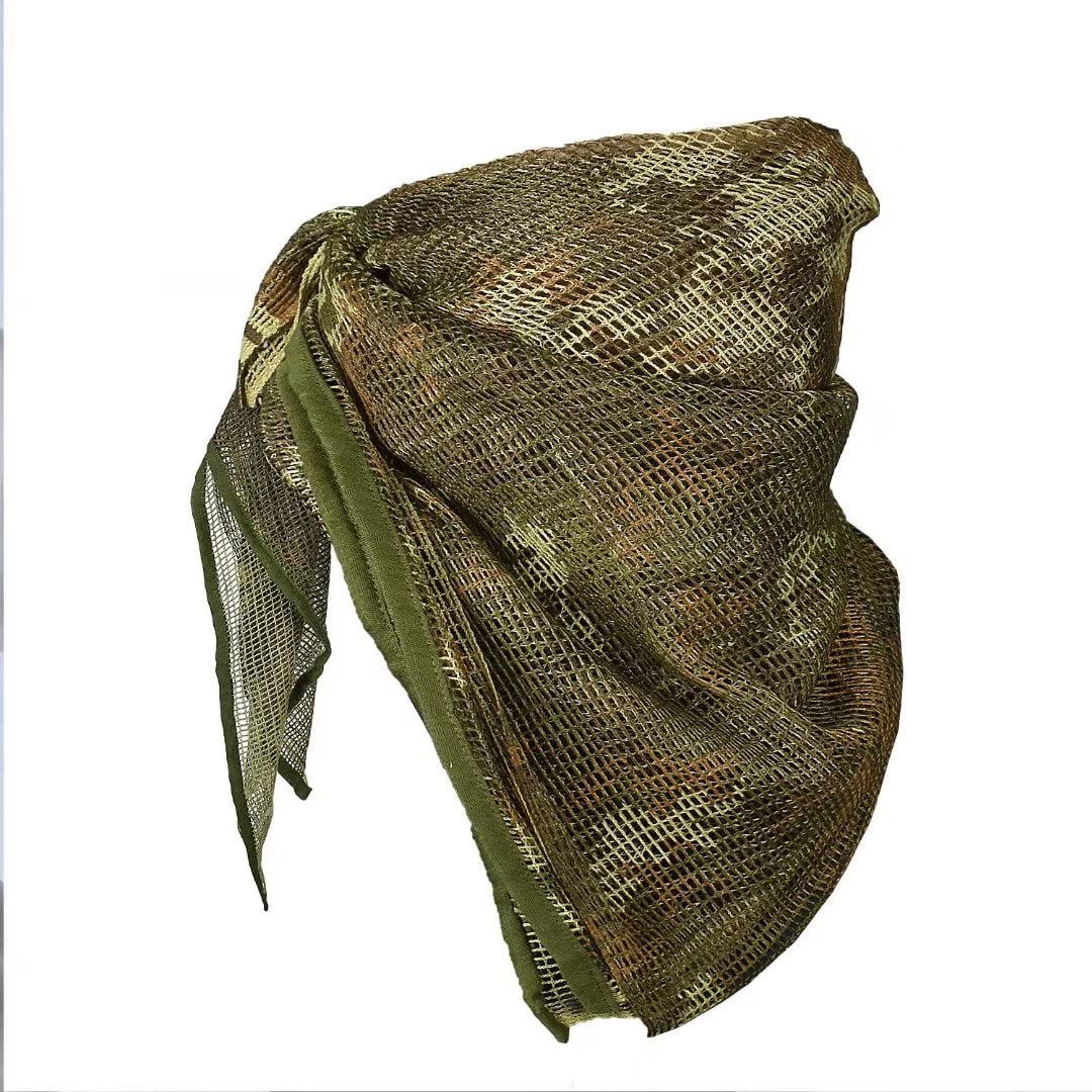 Camouflage Tactical Mesh Net Scarf for Wargames and Outdoors