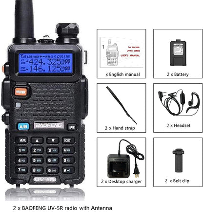 Dual Band Two-Way Radios (2-Pack)