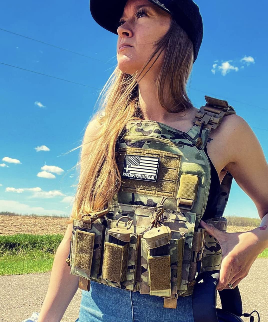 Tactical Airsoft Vest with Quick Release and Mag Pouches