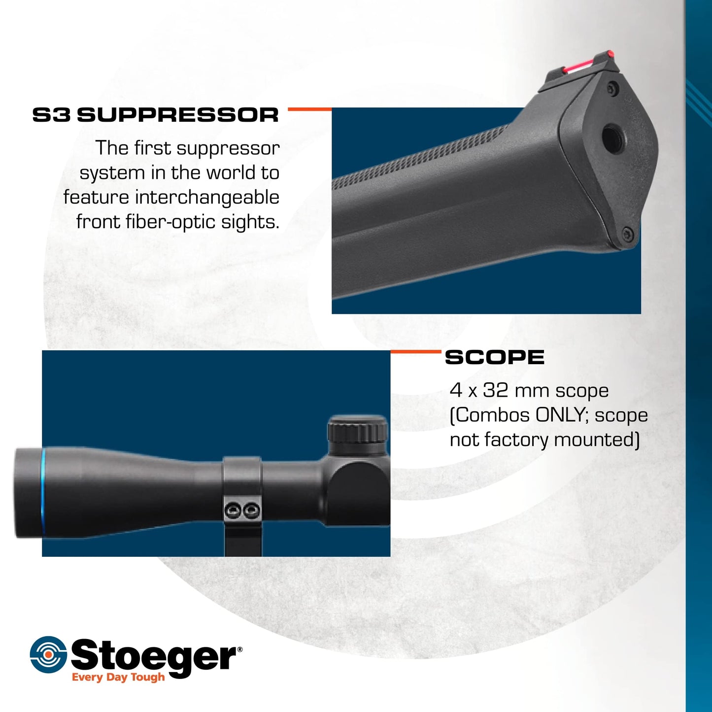 Stoeger S4000-E .22 Cal Air Rifle Combo with Scope