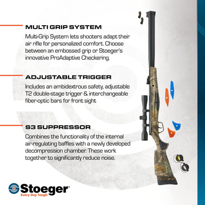 Stoeger S4000-E .22 Cal Air Rifle Combo with Scope