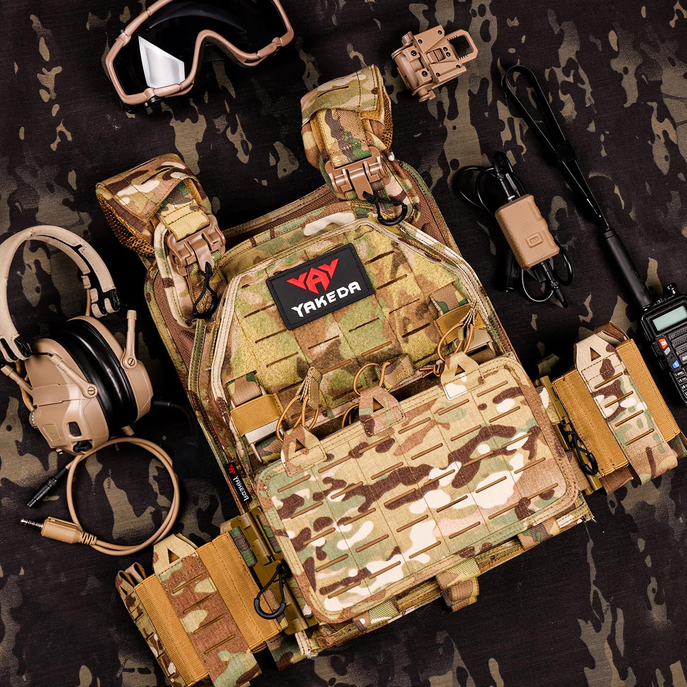 Quick-Release Lightweight Modular Tactical Vest (CP Camouflage)