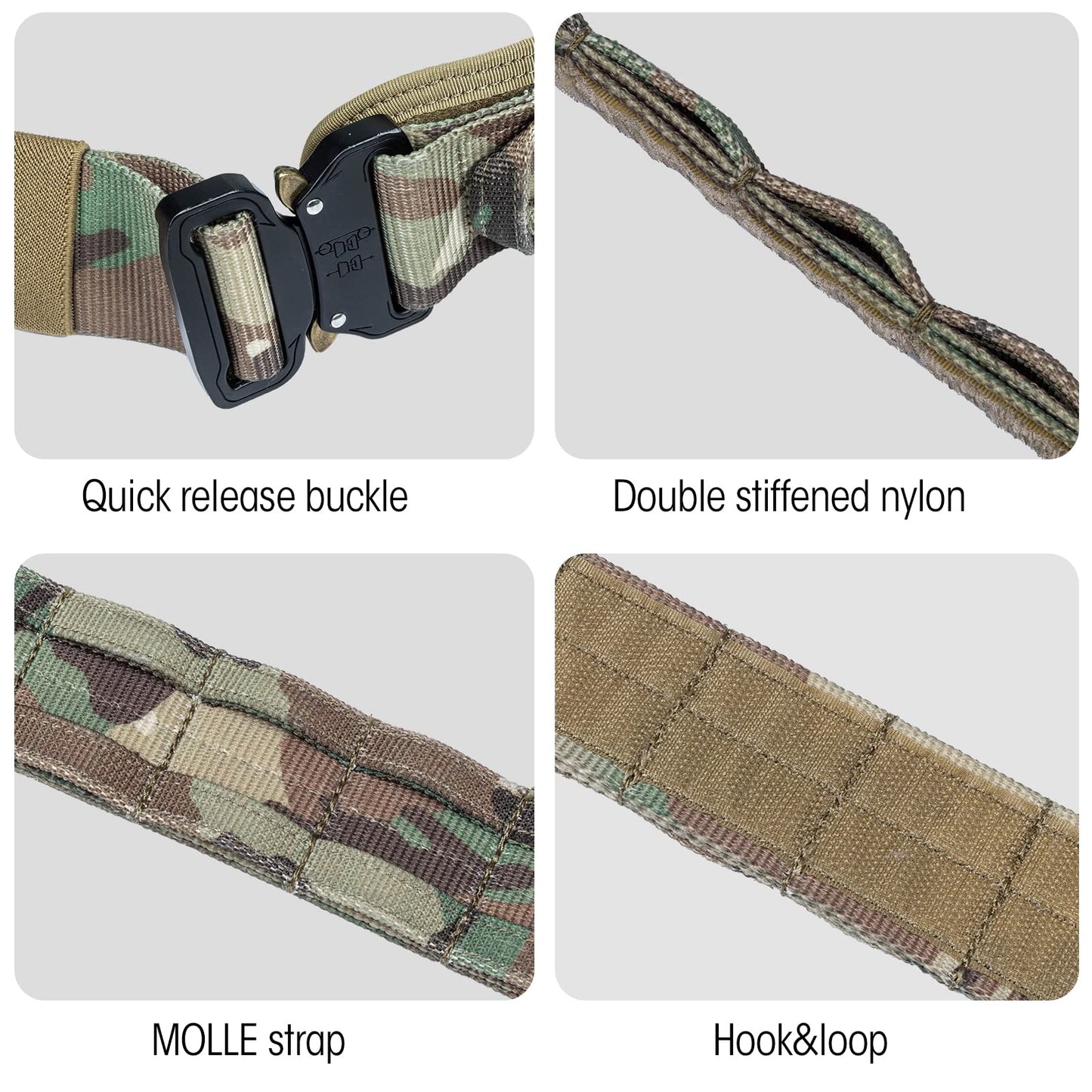 Quick-Release 1.75" MOLLE Battle Belt with Inner Belt