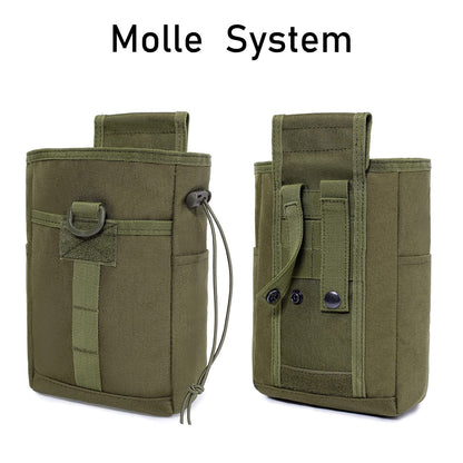 Folding Molle Dump Pouch with Drawstring (Army Green)