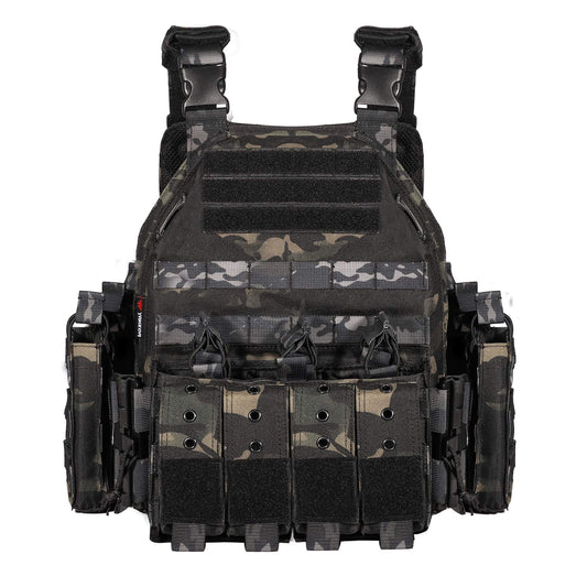 Quick Release Tactical Vest for Adults (Black CP)