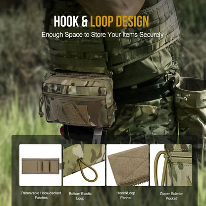 Tactical Dangler Drop Pouch with Hook-and-Loop Panel