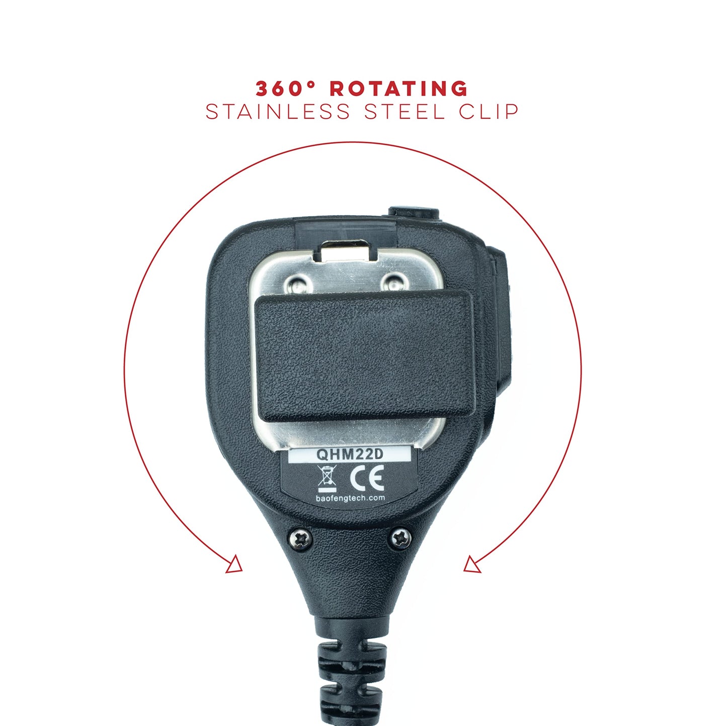 Dual PTT Speaker Mic for Baofeng and Kenwood Radios