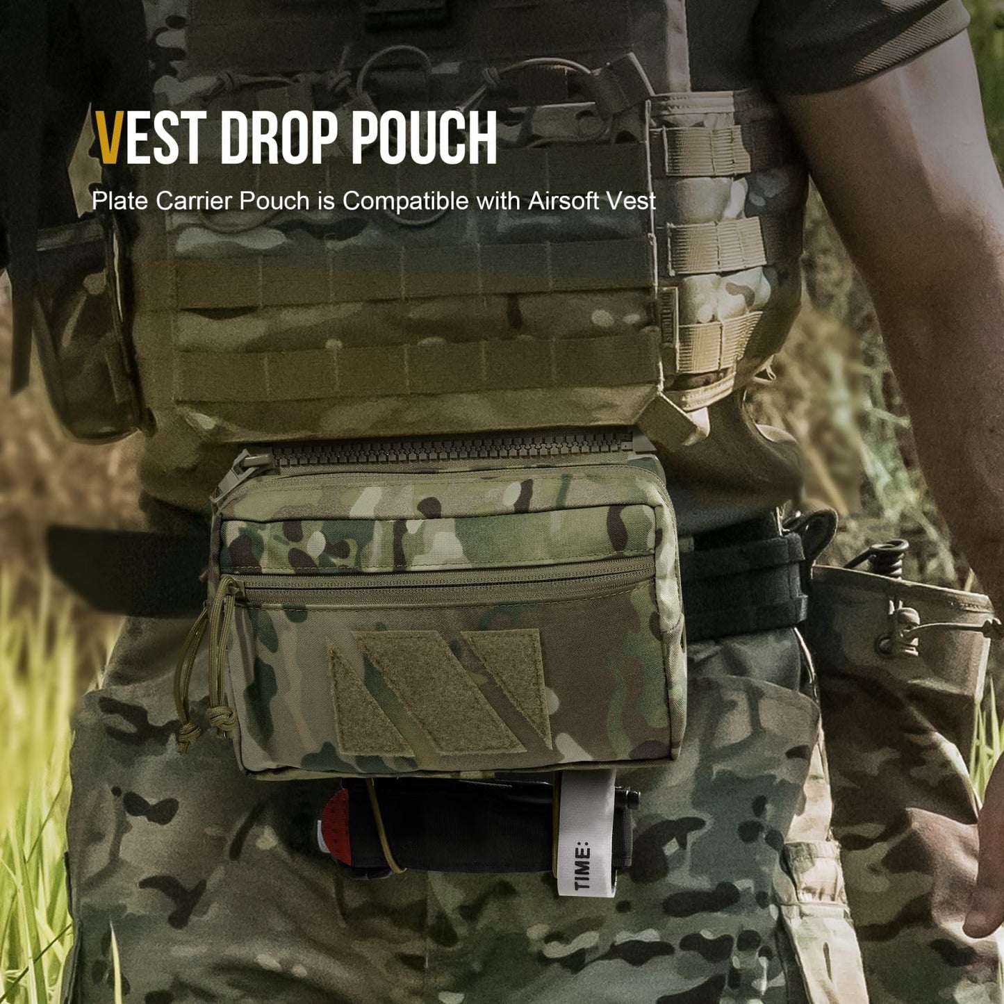 Tactical Dangler Drop Pouch with Hook-and-Loop Panel