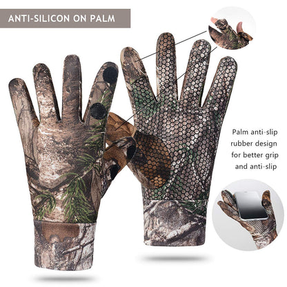 Camouflage Full Finger/Fingerless Hunting Gloves—Anti-Slip for Archery and Outdoors