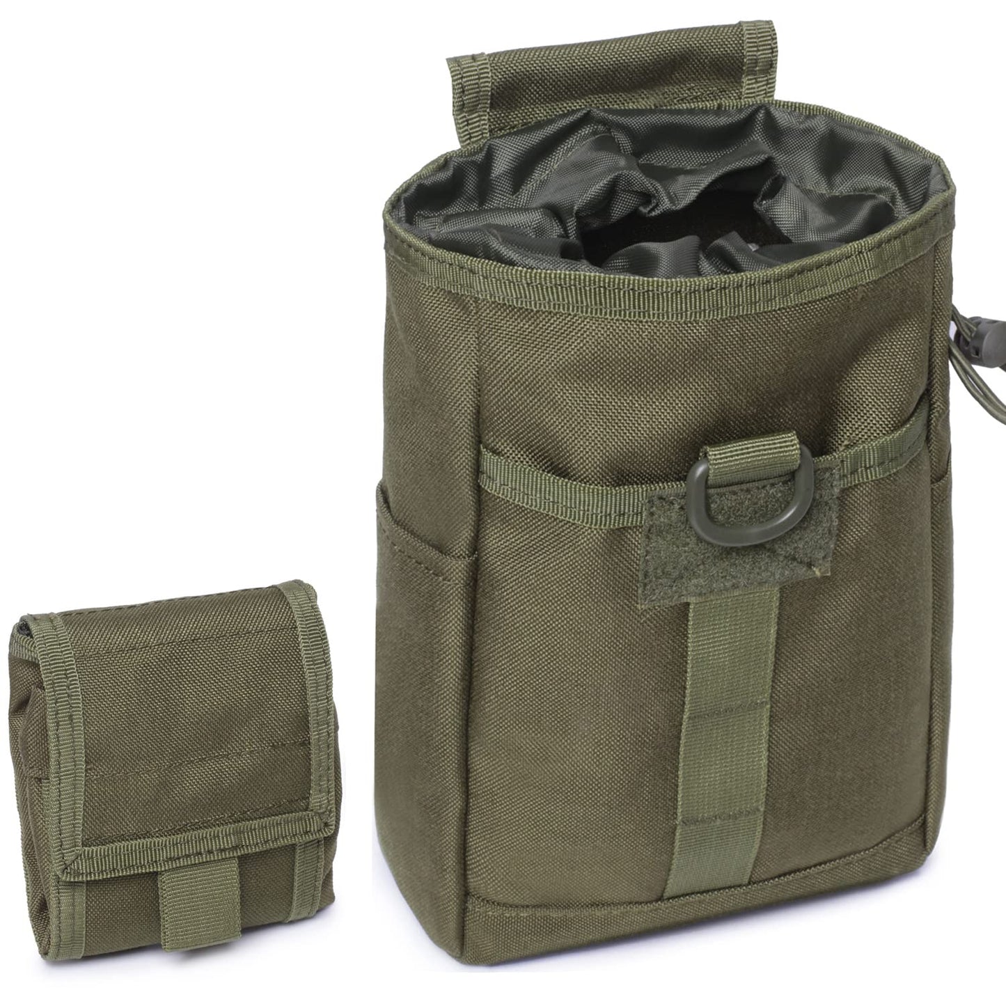 Folding Molle Dump Pouch with Drawstring (Army Green)