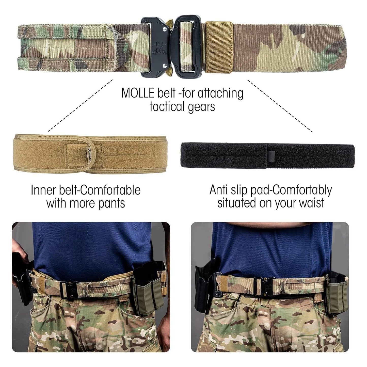 Quick-Release 1.75" MOLLE Battle Belt with Inner Belt