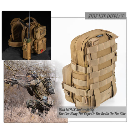 Tactical MOLLE Hydration Pack with Med Pouch