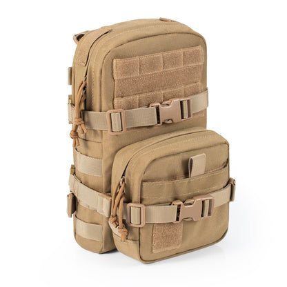 Tactical MOLLE Hydration Pack with Med Pouch